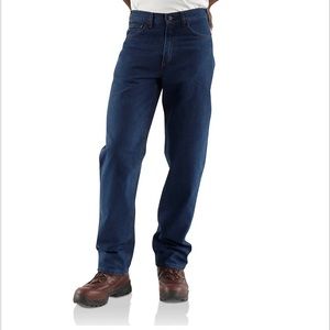 Carhartt FRB 100 DNM flame-resistant relaxed fit jeans size 38x30